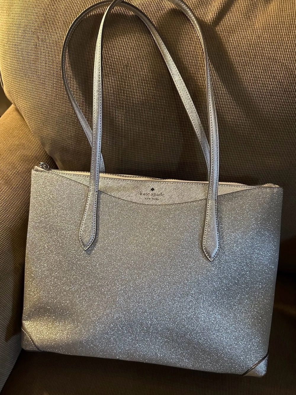kate spade Silver Glitter Tote